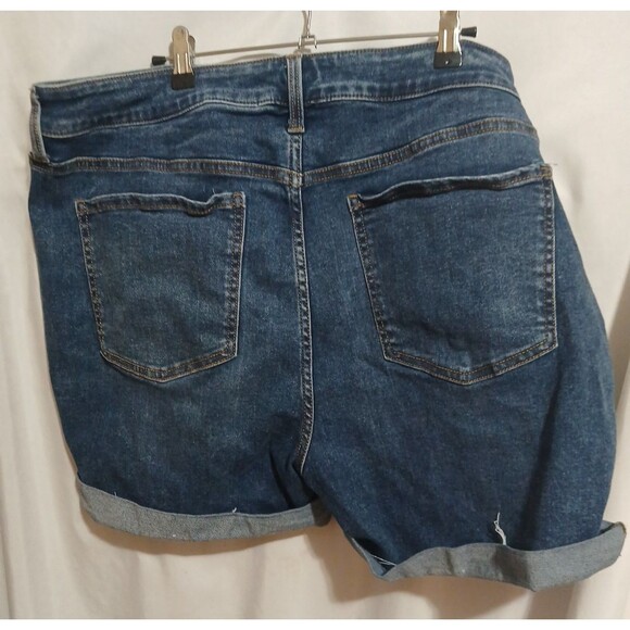 Terra & Sky Women's Shorts Plus Size High Rise Waist Denim Shorts Blue Size 22W - Picture 5 of 8